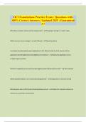 OCI Foundations Practice Exam &vert; Questions with 100&percnt; Correct Answers &vert; Updated 2025 &vert; Guaranteed A&plus;