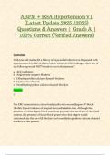 ABFM &plus; KSA Hypertension V1 &lpar;Latest Update 2025 &sol; 2026&rpar; Questions & Answers &vert; Grade A &vert; 100&percnt; Correct &lpar;Verified Answers&rpar;