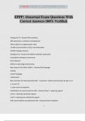 EPPP&colon; Abnormal Exam Questions With Correct Answers 100&percnt; Verified&period;