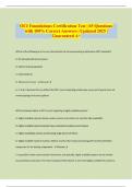 OCI Foundations Certification Test &vert; 65 Questions with 100&percnt; Correct Answers &vert; Updated 2025 &vert; Guaranteed A&plus;