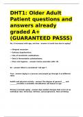 DHT1 Older Adult Patient questions and answers already graded A&plus;&lpar;GUARANTEED PASSS&rpar;&period;