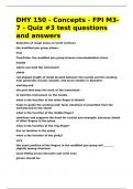 DHY 150 - Concepts - FPI M3-7 - Quiz -3 test questions and answers&period;