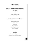 Test Bank for Quick & Easy Medical Terminology 10th Edition Peggy C&period; Leonard Complete Chapters Exam Questions and Verified Answers 2025&ndash;2026