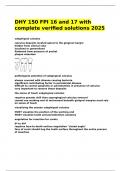 DHY 150 FPI 16 and 17 with complete verified solutions 2025&period;