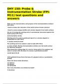 DHY 150 Probe & Instrumentation Stroke &lpar;FPI M11&rpar; test questions and answers&period;