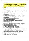 FPI 11 instrumentation strokes test questions already graded A&plus;