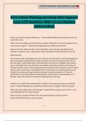 FLVS Critical Thinking and Study Skills Segment Exam 4&period;07 Questions With Correct Answers 100&percnt; Verified&period;