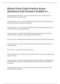 Illinois Food Code Practice Exam Questions And Answers Graded A&plus;&period;
