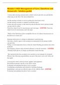 Module 5 HESI Management of Care &vert; Questions and  Answers&lpar;A&plus; Solution guide&rpar;