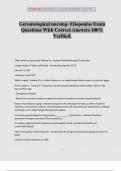 Gerontological nursing- Eliopoulos Exam Questions With Correct Answers 100&percnt; Verified&period;