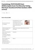 Cosmetology STATE BOARD Exam 2025&vert;Complete Exam Test &vert;Recently Testing Real Exam Questions&vert;Verified Solutions &lpar;100&percnt; correct&rpar;