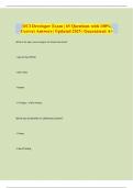 OCI Developer Exam &vert; 65 Questions with 100&percnt; Correct Answers &vert; Updated 2025 &vert; Guaranteed A&plus;