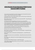 GNA Practice Exam Questions With Correct Answers 100&percnt; Verified&period;
