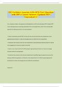 OCI Architect Associate &lpar;1Z0-1072&rpar; Test &vert; Questions with 100&percnt; Correct Answers &vert; Updated 2025 &vert; Guaranteed A&plus;