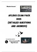 AFL1503 EXAM PACK 2025  &lbrace;DETAILED QUESTIONS AND ANSWERS&rcub;