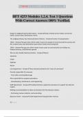 HFT 4253 Modules 1&comma;2&comma;4&comma; Test 1 Questions With Correct Answers 100&percnt; Verified&period;