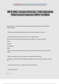 HFT 4502 - Exam 2 Dr&period;Line &ndash; FSU Questions With Correct Answers 100&percnt; Verified&period;