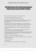 HFT4502 Exam 1 Dr&period; Line Exam Questions With Correct Answers 100&percnt; Verified&period;