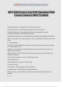 HFT 4502 Exam 2 Line FSU Questions With Correct Answers 100&percnt; Verified&period;