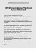 Hft4502 Test 1 Questions With Correct Answers 100&percnt; Verified&period;