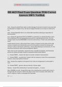 Hft 4623 Final Exam Questions With Correct Answers 100&percnt; Verified&period;