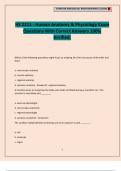 HS 2211 - Human Anatomy & Physiology Exam Questions With Correct Answers 100&percnt; Verified