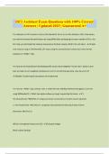 OCI Architect Exam Questions with 100&percnt; Correct Answers &vert; Updated 2025 &vert; Guaranteed A&plus;