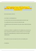 OCI Foundation Course 2025 Final Exam &vert; 75 Questions with 100&percnt; Correct Answers &vert; Updated 2025 &vert; Guaranteed A&plus;