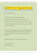 OCI Foundation Course Study Guide Questions with 100&percnt; Correct Answers &vert; Updated 2025 &vert; Guaranteed A&plus;