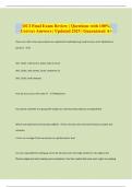 OCI Final Exam Review &vert; Questions with 100&percnt; Correct Answers &vert; Updated 2025 &vert; Guaranteed A&plus;