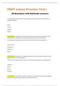 Preliminary Scholastic Aptitude Test &lpar;PSAT&rpar;  Latest Practice Test &vert; 98 Questions with Rationale answers