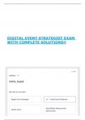 DIGITAL EVENT STRATEGIST EXAM WITH COMPLETE SOLUTIONS&excl;&excl; 