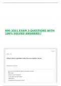 RMI 3501 EXAM 3 QUESTIONS WITH 100&percnt; SOLVED ANSWERS&excl;&excl;