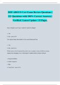 2025 ARGUS Cert Exam Review Questions &vert; 115 Questions with 100&percnt; Correct Answers &vert; Verified &vert; Latest Update &vert; 32 Pages&period;