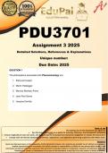 PDU3701 Assignment 3 &lpar;COMPLETE ANSWERS&rpar; 2025
