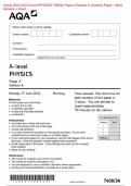 . Actual 2024 AQA A-level PHYSICS 7408/3A Paper 3 Section A Question Paper + Mark Scheme + Insert