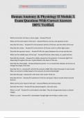 Human Anatomy & Physiology II Module 3&period; Exam Questions With Correct Answers 100&percnt; Verified&period;