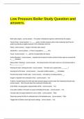 Low Pressure Boiler Study Question and answers&period;
