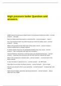 High and Low Pressure Boilers Exam