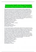 Community Swift river Exam Complete Questions And Answers &vert; 100&percnt; Verified