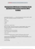 Management 3300 Exam 1-3 Solutions Exam Questions With Correct Answers 100&percnt; Verified&period;