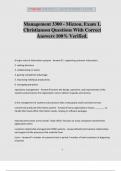 Management 3300 - Mizzou&comma; Exam 1&comma; Christianson Questions With Correct Answers 100&percnt; Verified&period;