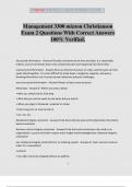 Management 3300 mizzou Christianson Exam 2 Questions With Correct Answers 100&percnt; Verified&period;