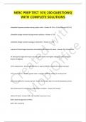 NERC PREP TEST 101&vert; 200 QUESTIONS&vert; WITH COMPLETE SOLUTIONS