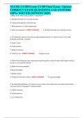 NCCHC CCHP Exam&comma; CCHP Final Exam - Quizzes CORRECT EXAM QUESTIONS AND ANSWERS 100&percnt;- SOLVED &lpar;NEWEST 2025&rpar;