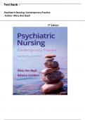 Test Bank For Psychiatric Nursing&colon; Contemporary Practice 7th Edition  by Mary Ann Boyd &vert;&vert;  All Chapters 1-43&vert;&vert; Latest Edition 