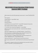 MLO NMLS Exam Questions With Correct Answers 100&percnt; Verified&period;