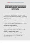 MSSC Quality Practices & Measurement Exam Questions With Correct Answers 100&percnt; Verified&period;