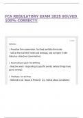 FCA REGULATORY EXAM 2025 SOLVED 100&percnt; CORRECT&excl;&excl;