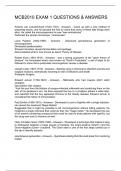 MCB2010 EXAM 1 QUESTIONS & ANSWERS